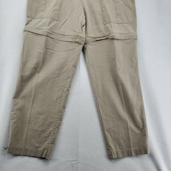 REDHEAD Pants Men's Convertible Cargo Cotton Blend Elastic Waist Brown Large - Picture 3 of 12